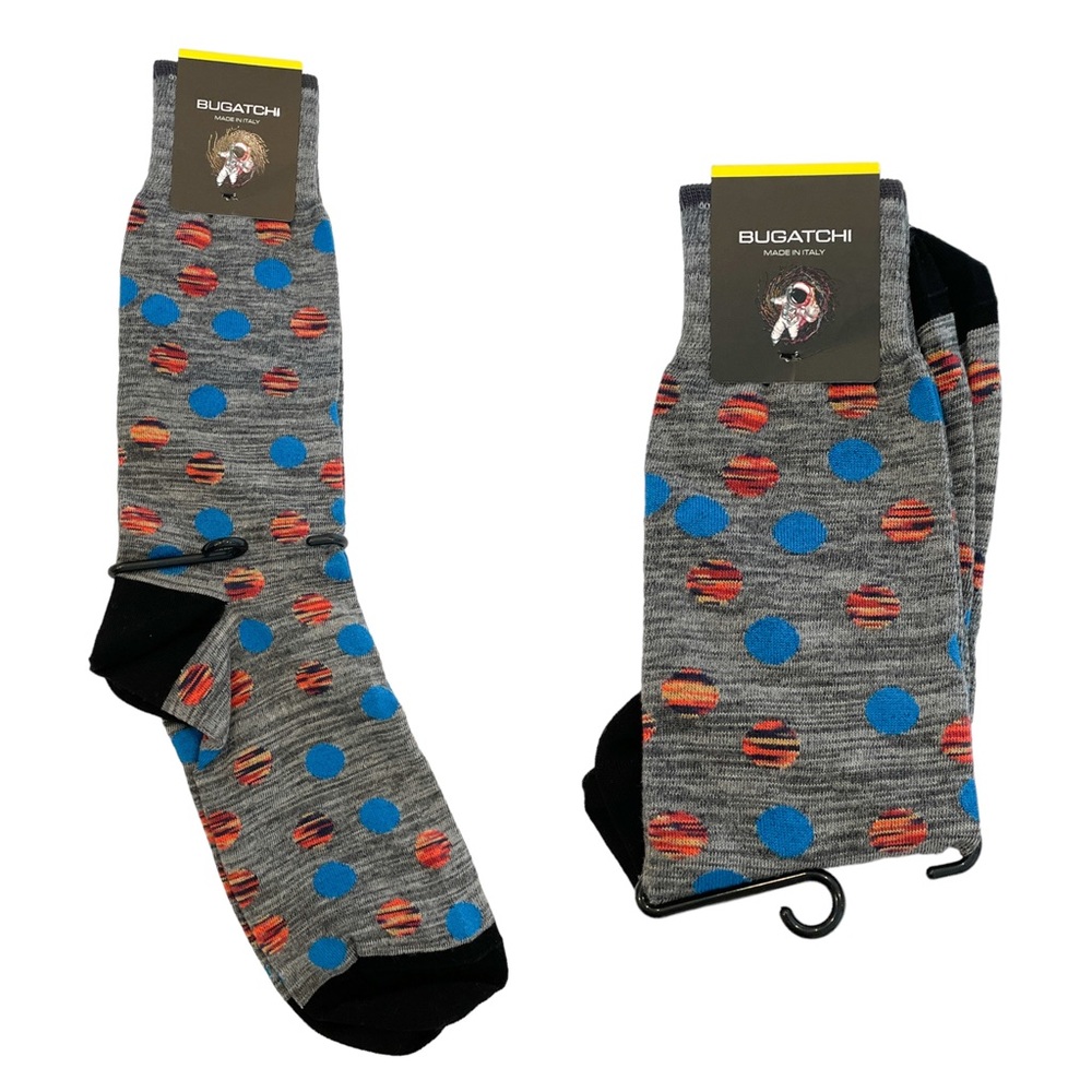 BUGATCHI Dot Mercerized Cotton Blend Socks - One Size NWT